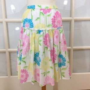 Lilly Pulitzer Sunflower Cotton Midi Full Skirt